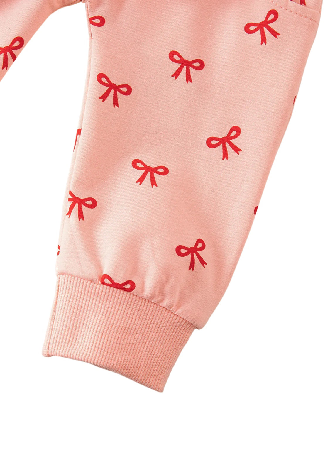 Girls Cute Bow print Sweatshirt Set