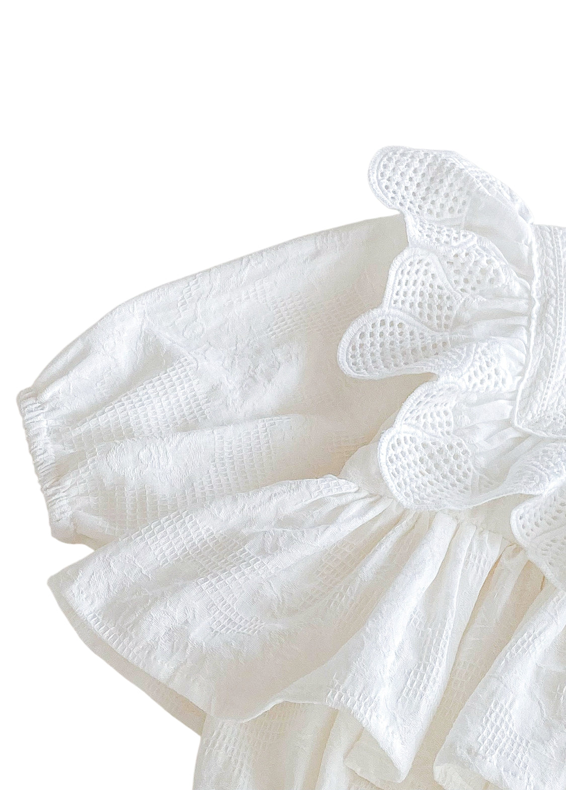 Baby Girl Cute Retro Ruffled Romper With Headband