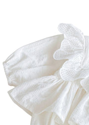 Baby Girl Cute Retro Ruffled Romper With Headband