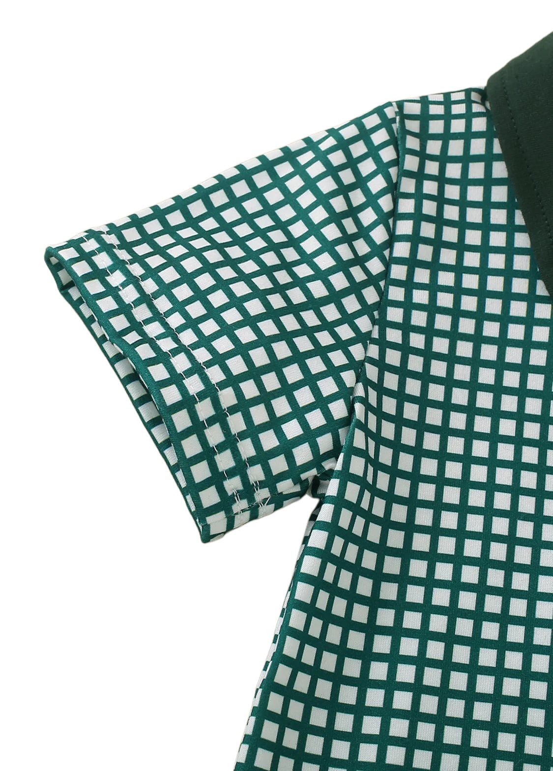 Boy St. Patrick's Day Plaid Print Short-sleeved Polo And Shorts Set