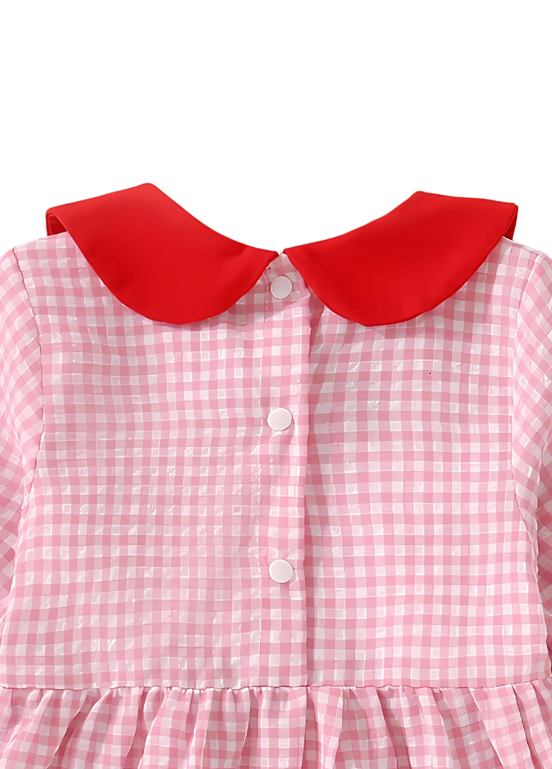 Girl Cute Letters Embroidered Dollar Collar  Dress