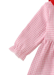 Girl Cute Letters Embroidered Dollar Collar  Dress