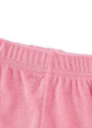 Girls Cherry Print Cotton Stretch Two-Piece Outfit