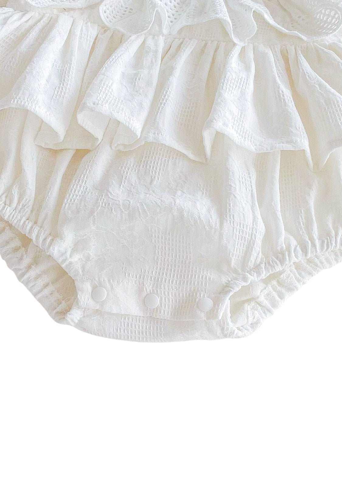 Baby Girl Cute Retro Ruffled Romper With Headband