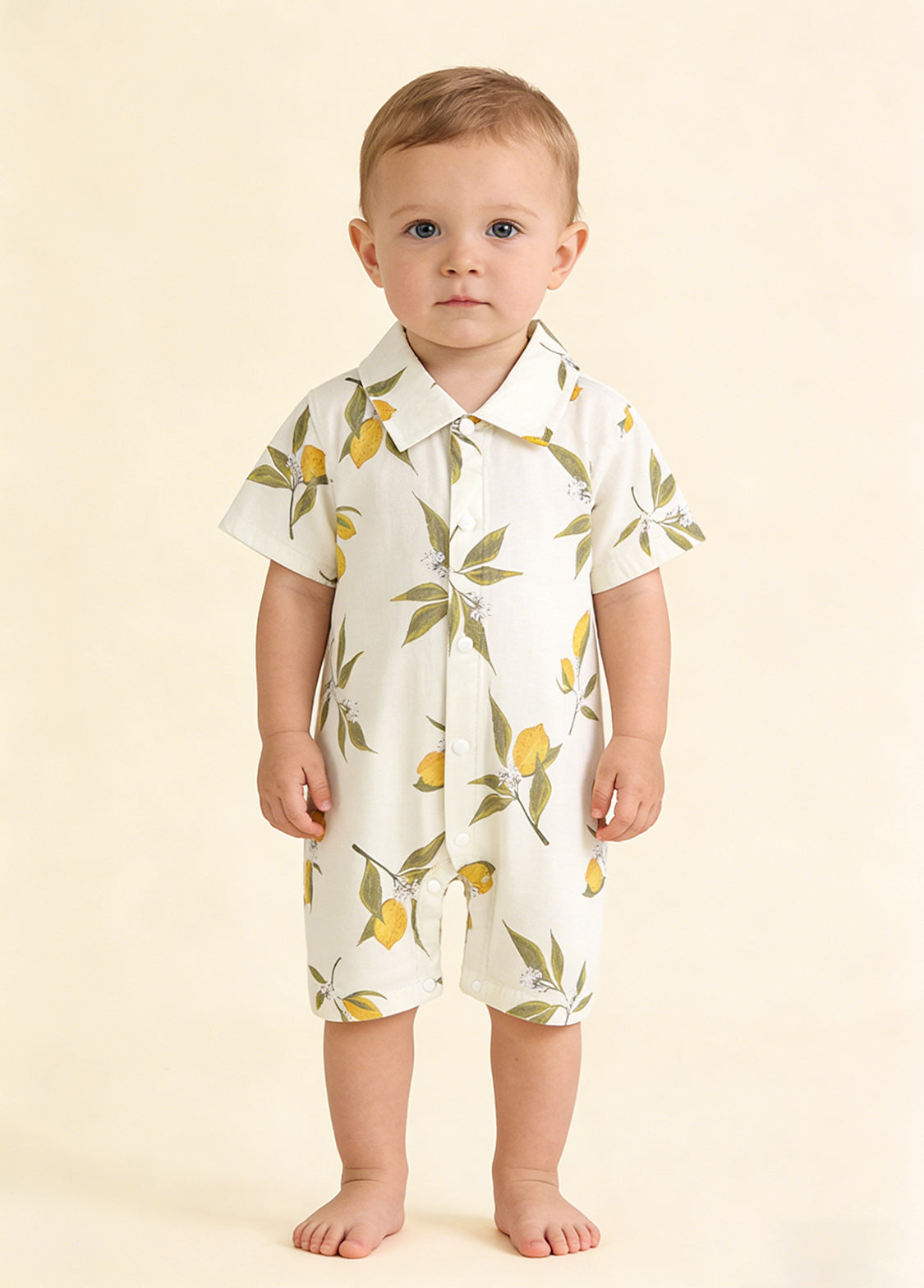Baby Boy's Bamboo-Cotton Summer Romper — Lightweight, Breathable, and Printed