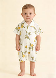 Baby Boy's Bamboo-Cotton Summer Romper — Lightweight, Breathable, and Printed