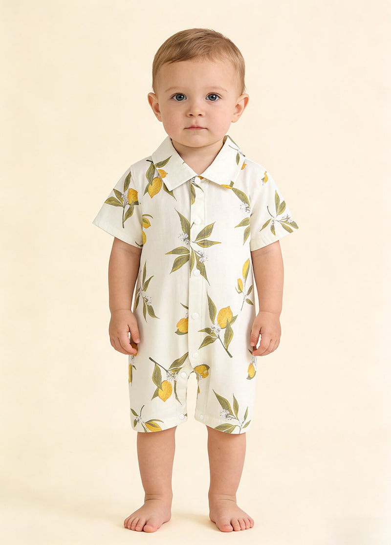 Baby Boy's Bamboo-Cotton Summer Romper — Lightweight, Breathable, and Printed