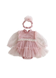 Baby Girl Sweet For Mesh Princess Romper