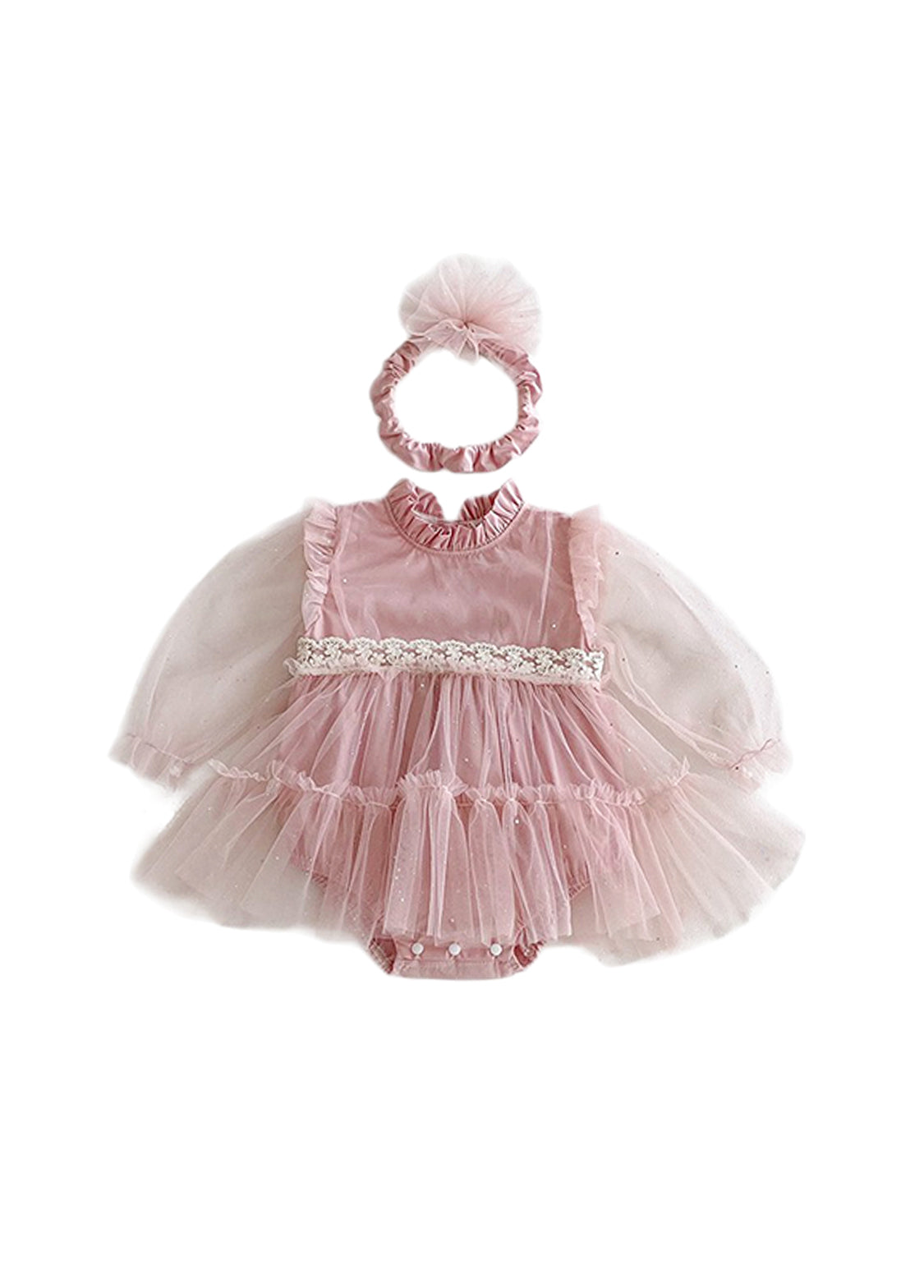 Baby Girl Sweet For Mesh Princess Romper