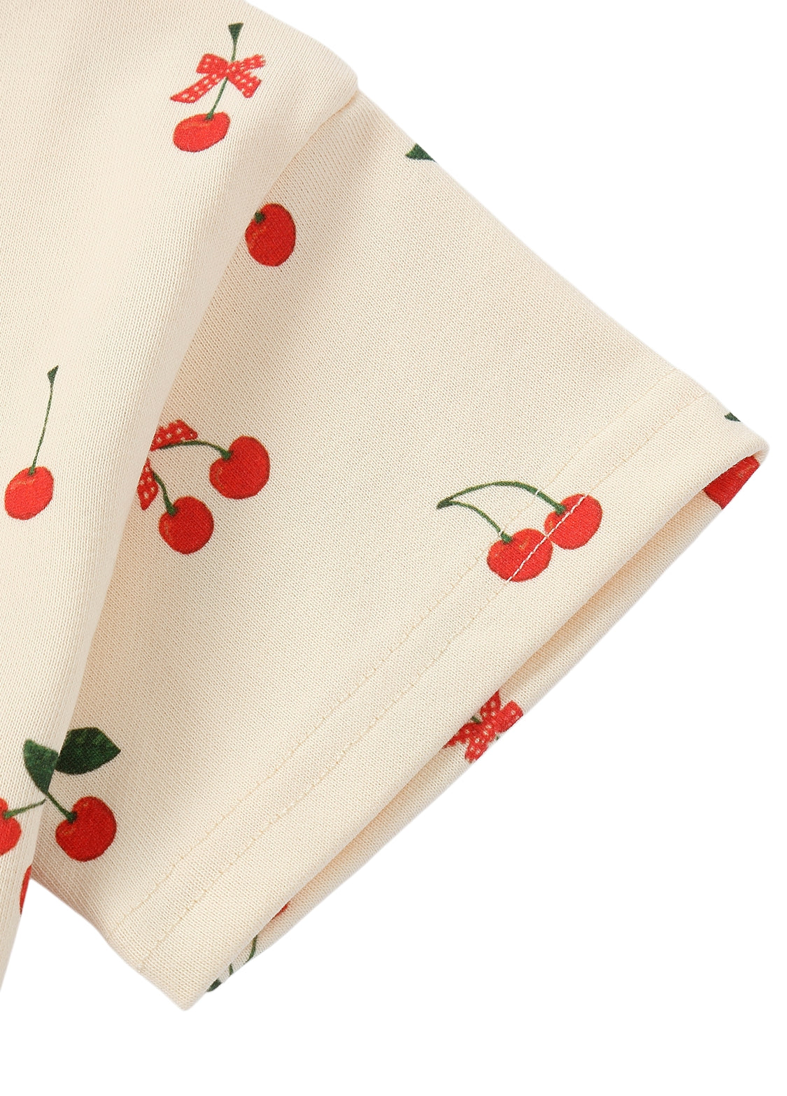 Girls Cherry Print Cotton Lounge Set