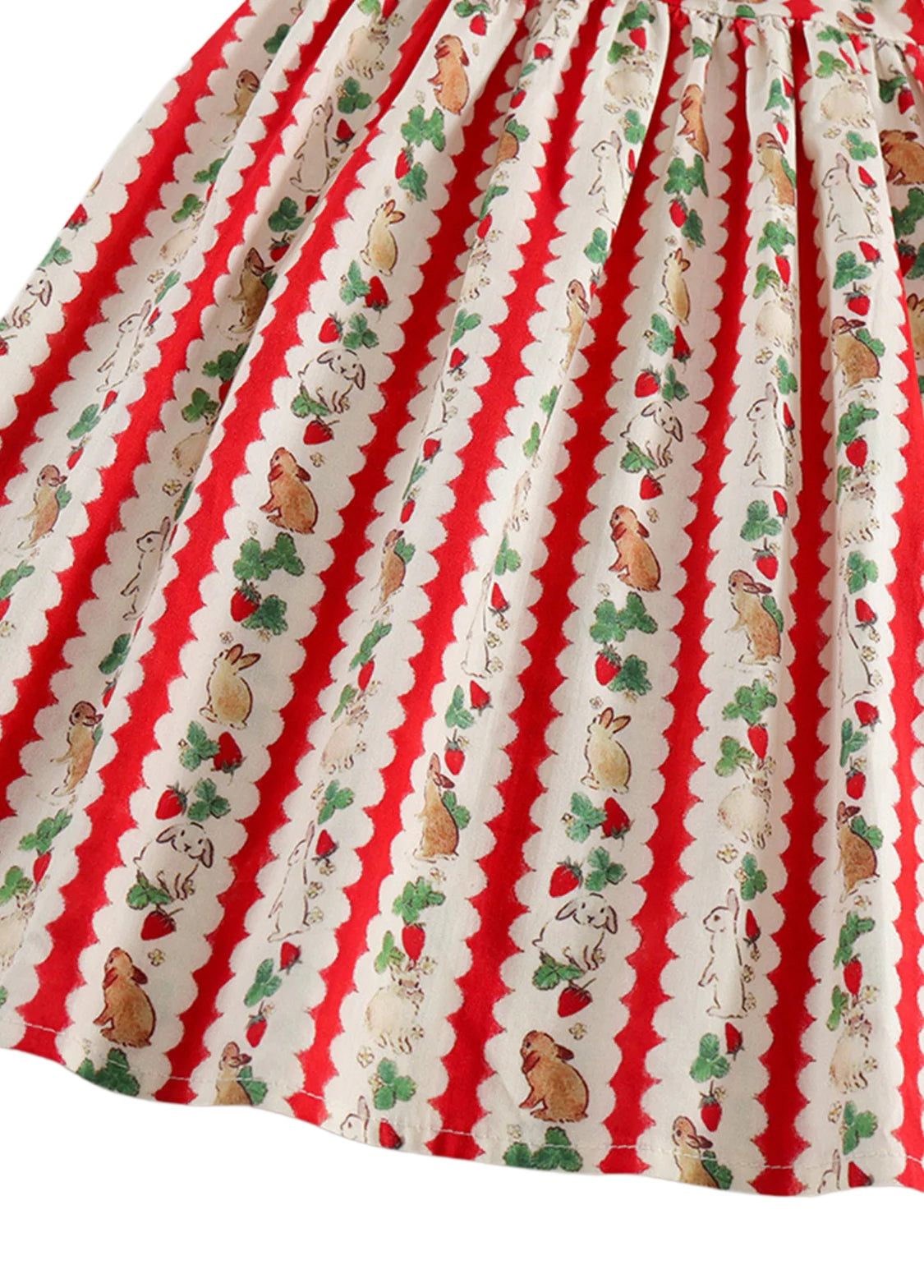 Girls  Cute Bunny Carrot Print Petal Collar Dress