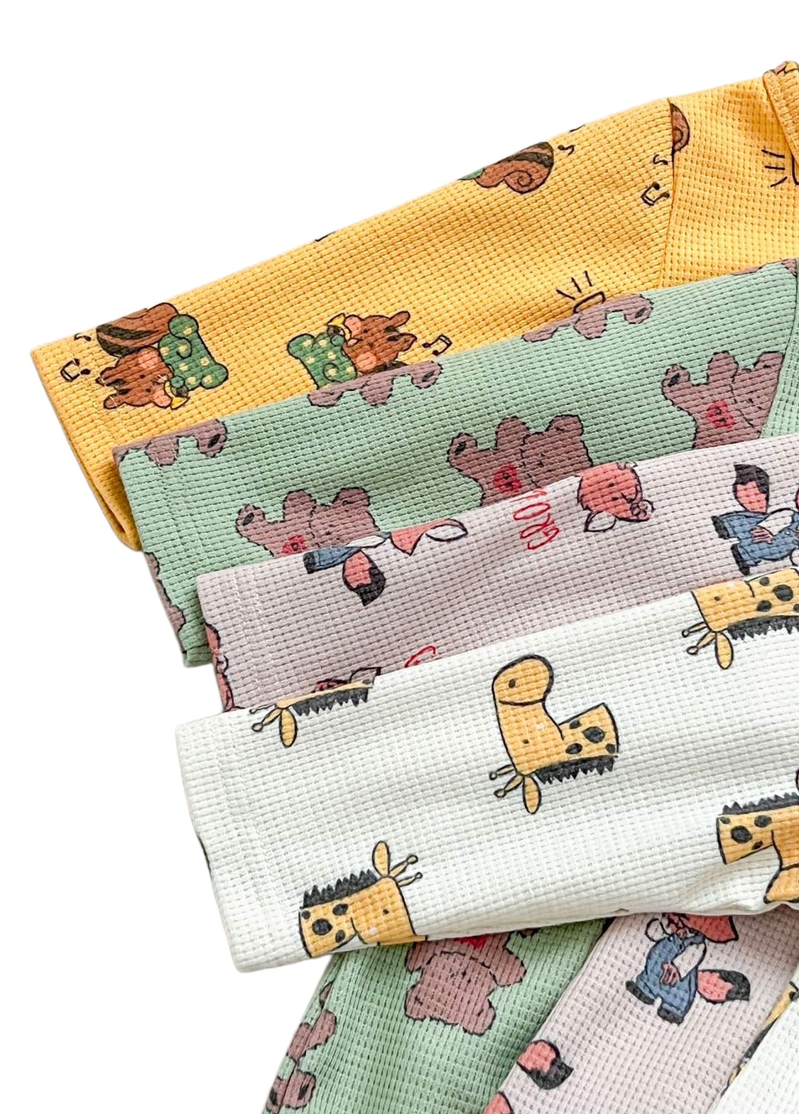 Baby Cute Cartoon Print Long-sleeved Romper With Hood