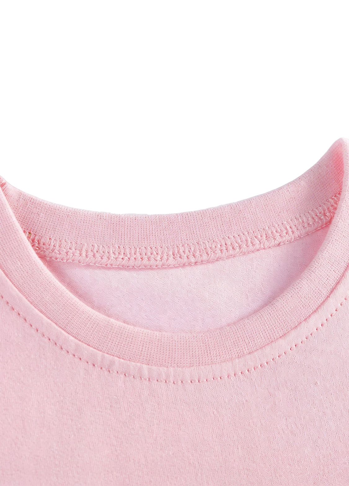 Girls Cotton Sweet Bunny Ruffle Sleeve T-Shirt