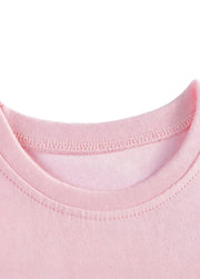 Girls Cotton Sweet Bunny Ruffle Sleeve T-Shirt