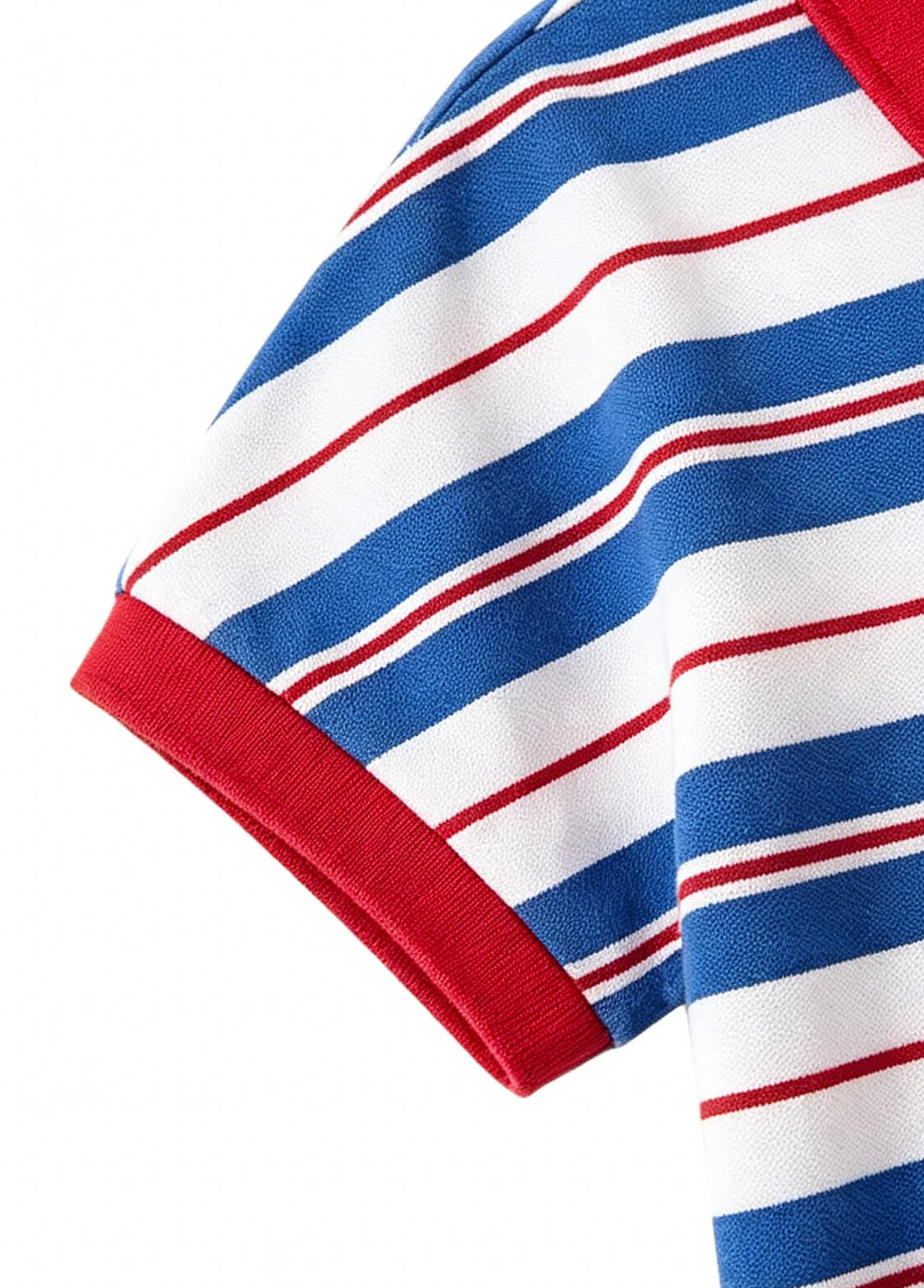 Girls Preppy Style Casual 2-Piece Set Retro Striped POLO Shirt and Pleated Skirt Outfit