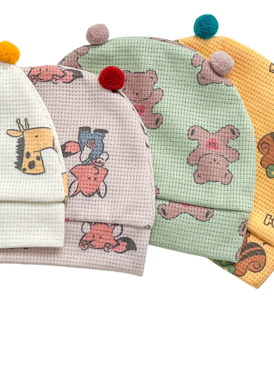 Baby Cute Cartoon Print Long-sleeved Romper With Hood