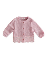 Baby Girl Sweet Lace-trimmed Thin Jacket