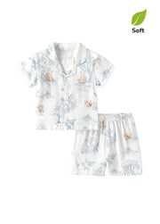 Softest Baby Girl Bamboo Summer Set | Lightweight 2-Piece Short Sleeve Outfit