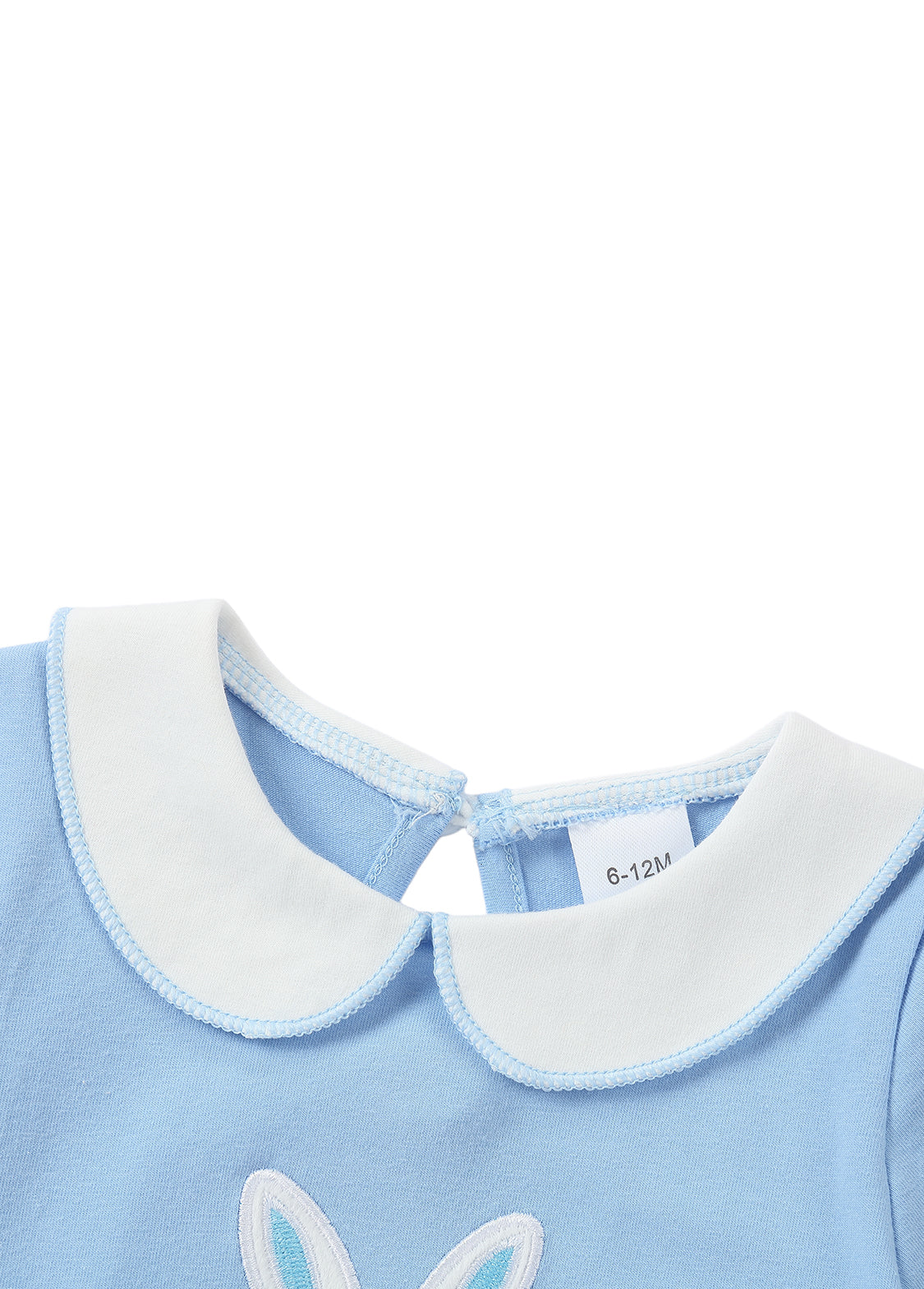 Baby Romper with Cute Rabbit Embroidery