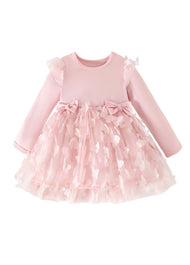 Baby Girls Cute Dreamy 3D Butterfly Tulle Princess Dress