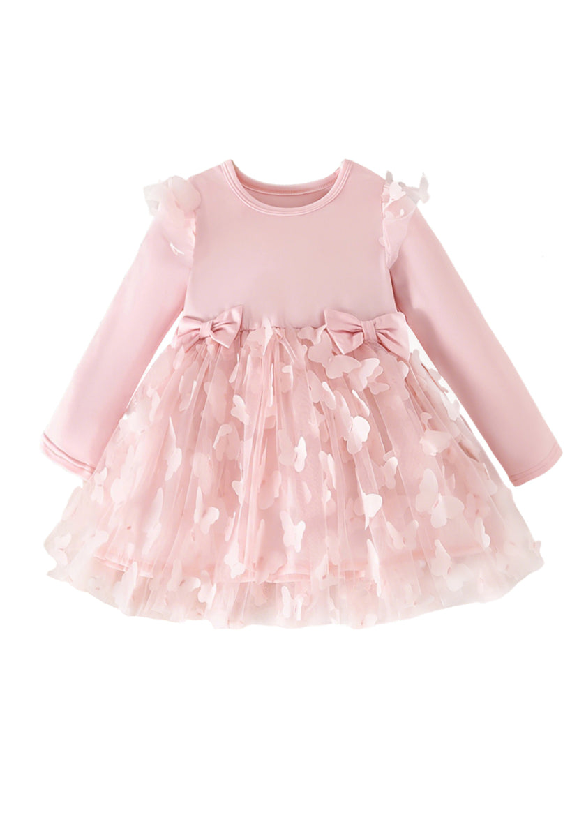Baby Girls Cute Dreamy 3D Butterfly Tulle Princess Dress