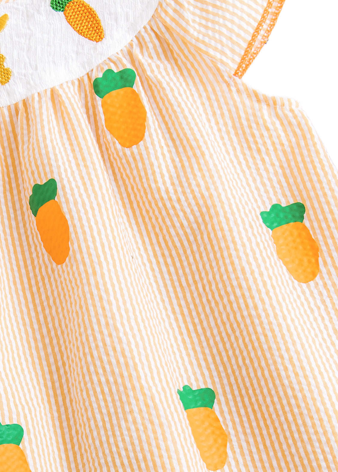 Girls Cartoon Carrot Cotton Dress
