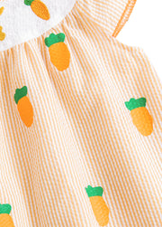 Girls Cartoon Carrot Cotton Dress