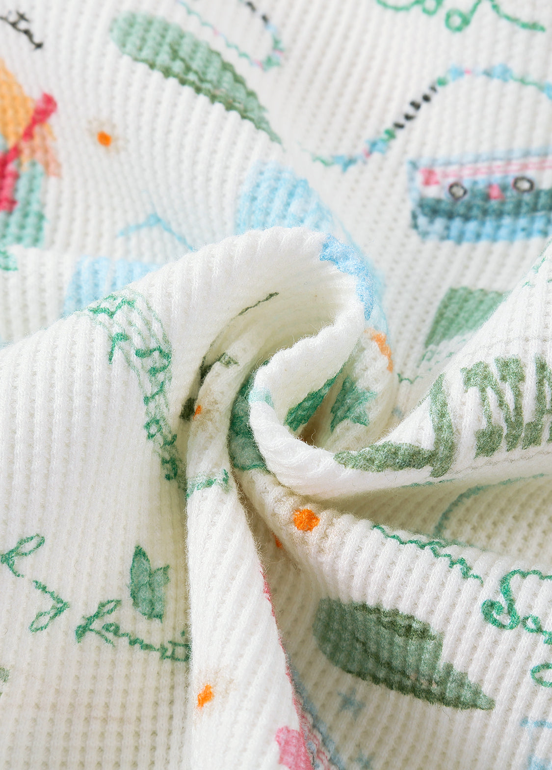 Kids Cotton Music Print Lounge Set