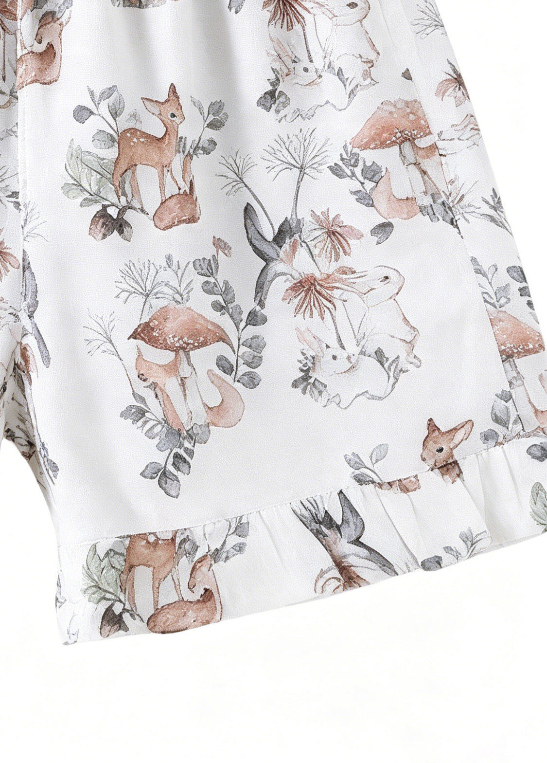 Breathable Baby Girl Bamboo Cotton Gauze Summer Set | Deer Print 2-Piece