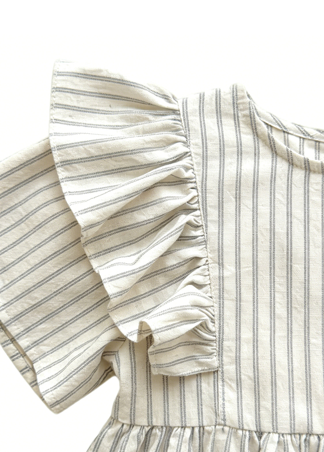 Girls' Lightweight Pure Cotton Striped Summer Dress