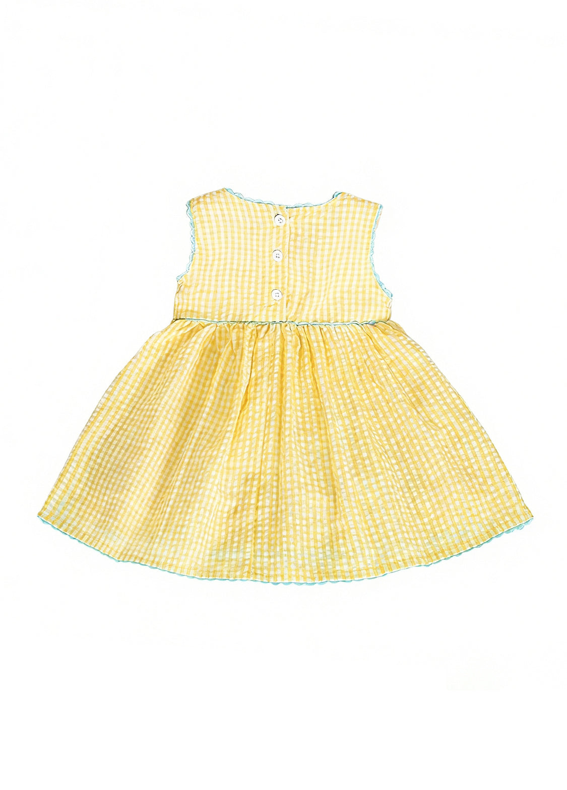 Baby Girl Duck Embroidered Cotton Dress