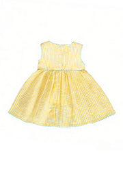 Baby Girl Duck Embroidered Cotton Dress