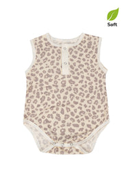 Baby Boy's Bamboo Fiber Sleeveless Summer Romper (Lightweight, Printed)