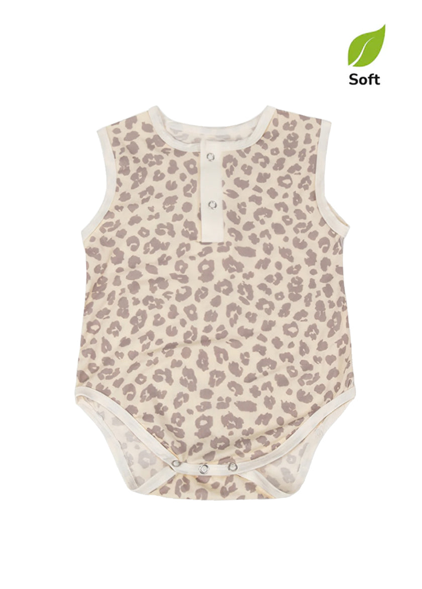 Baby Boy's Bamboo Fiber Sleeveless Summer Romper (Lightweight, Printed)