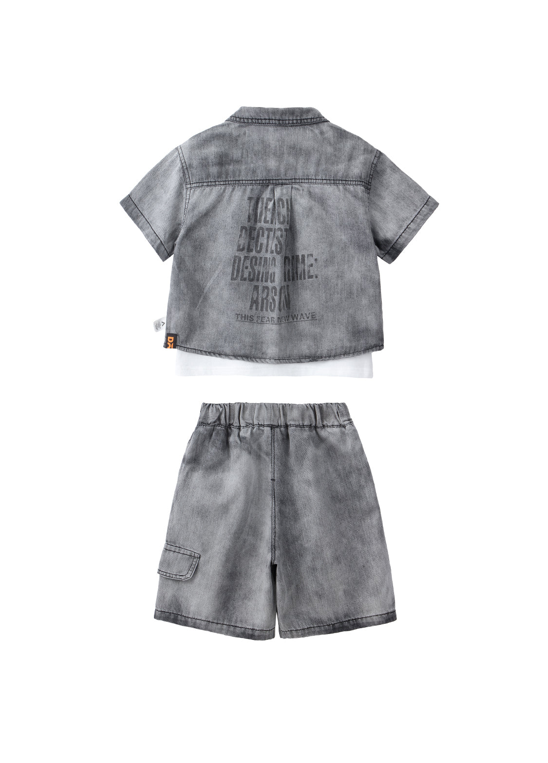 Boys Denim & Cotton Three-Piece Outfit