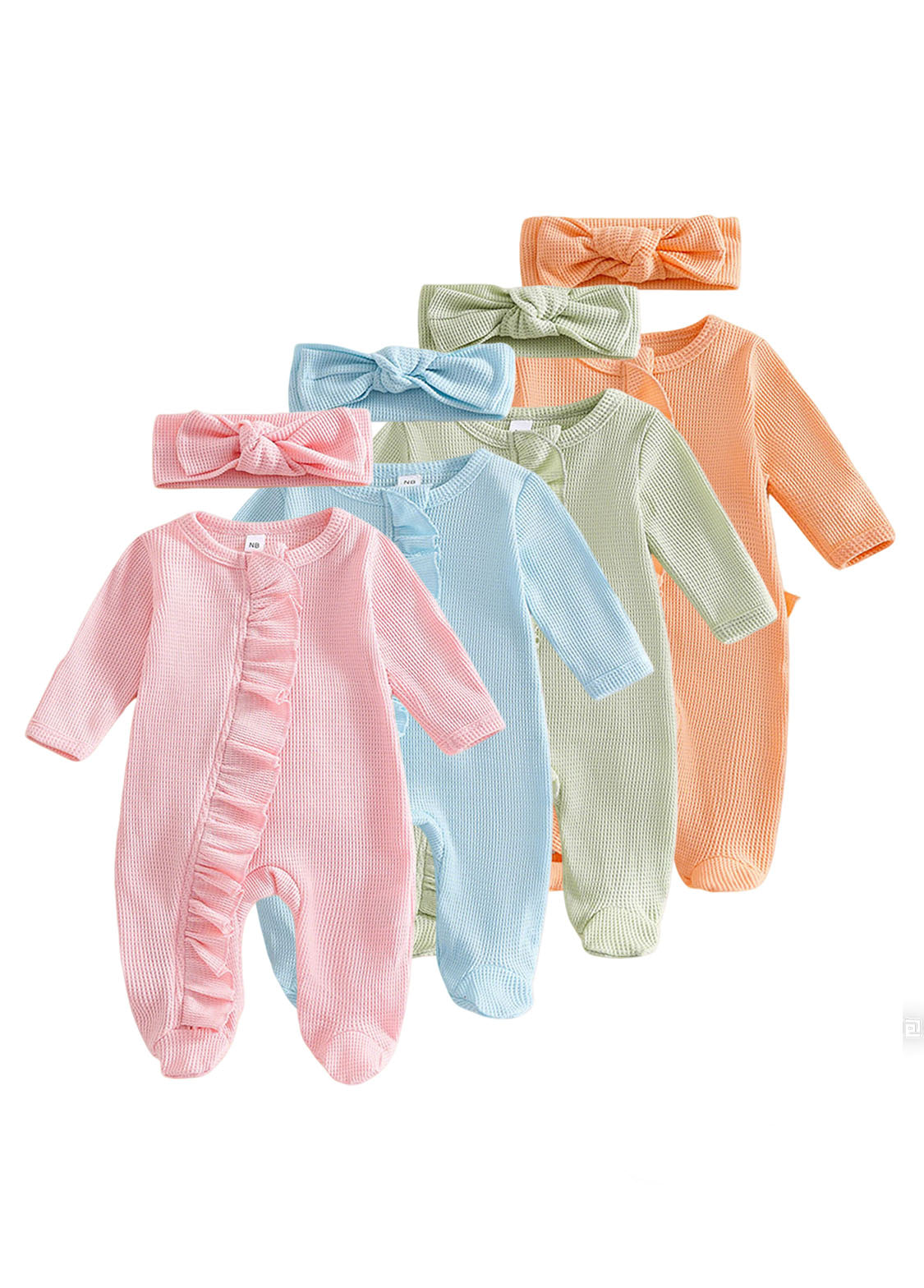 Baby Girl  Cute Ruffled Romper With Headband