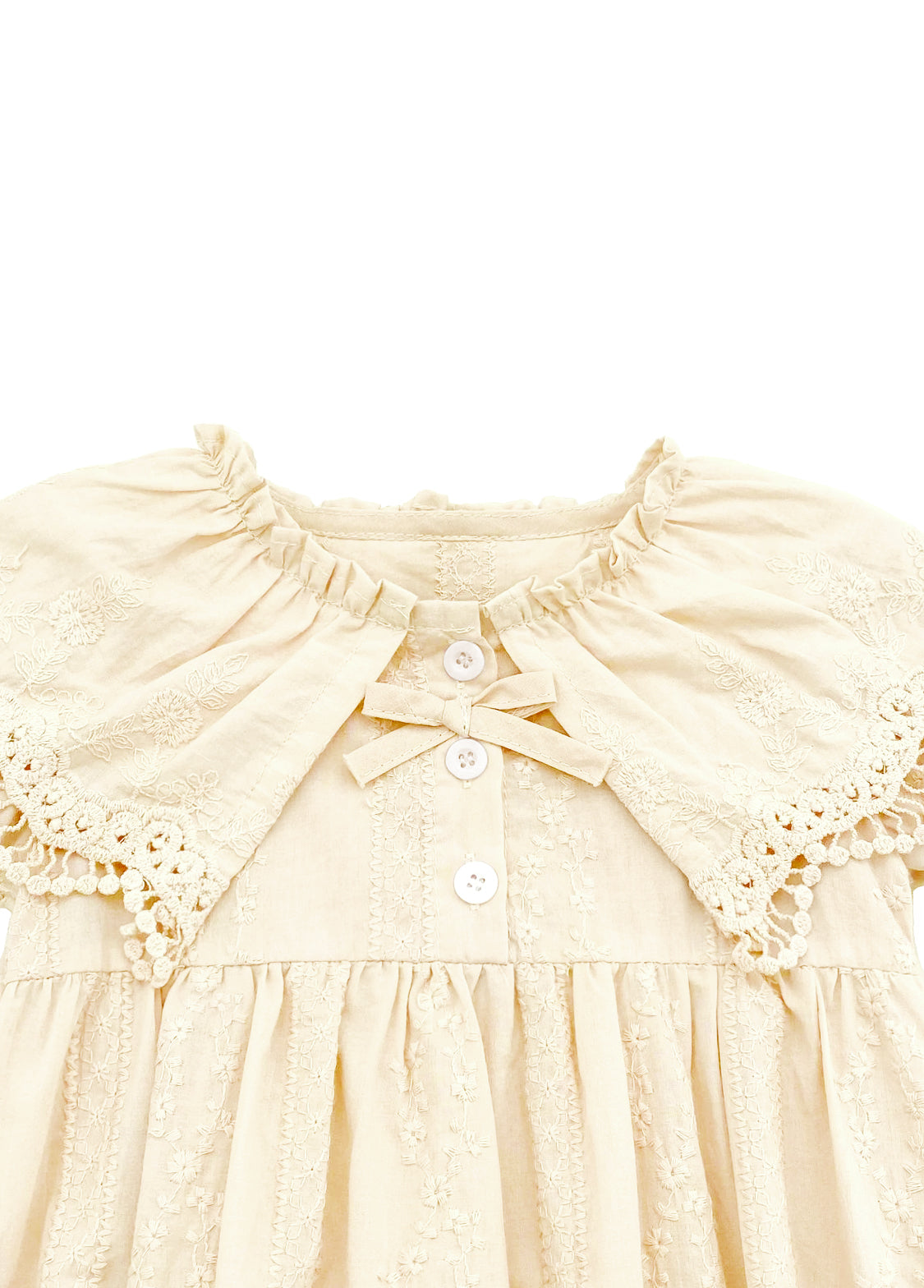 Baby Girl Soft Cotton Lace Ruffle Romper