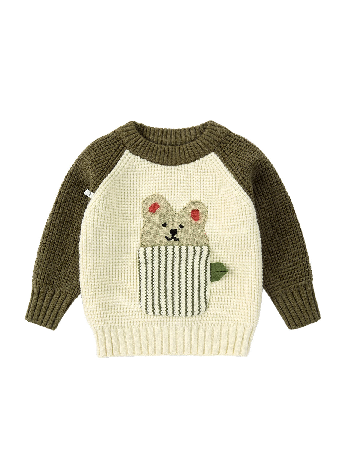 Kids Bear Knit Sweater Long Sleeve
