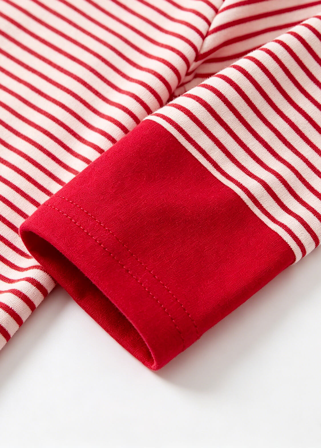 Kids Spring Autumn Long Sleeve Striped T-Shirt Unisex Baby Color-Block Patchwork Sleeve Cotton Top