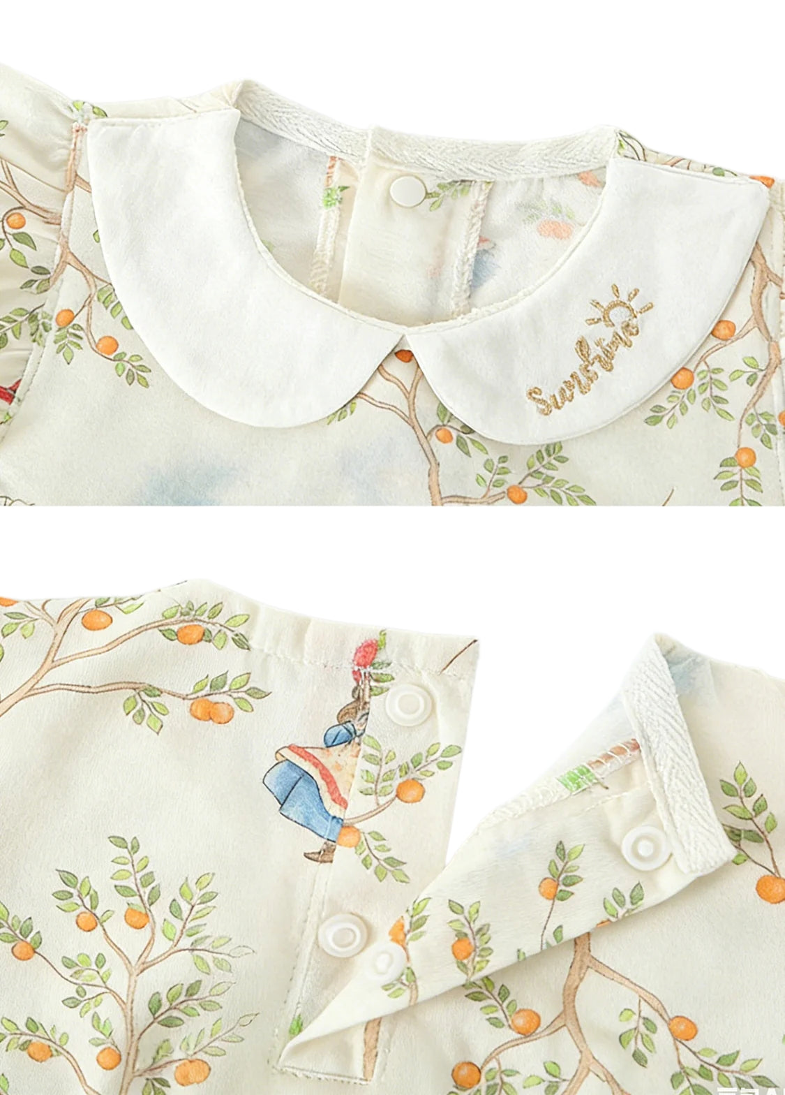 Baby Girl Bamboo Blend Flutter Romper