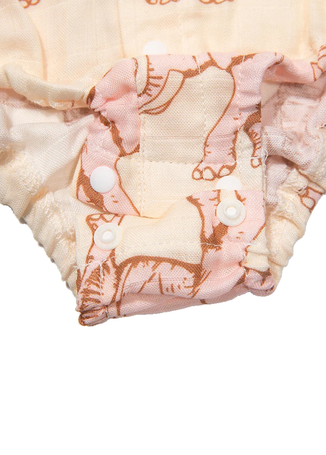 Baby Boy's Bamboo Fiber Short-Sleeve Romper — Elephant Design