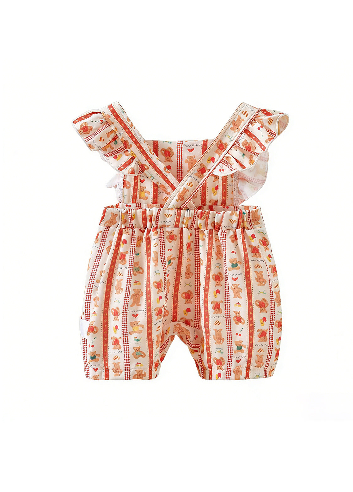 Baby Bear Print Cotton Romper
