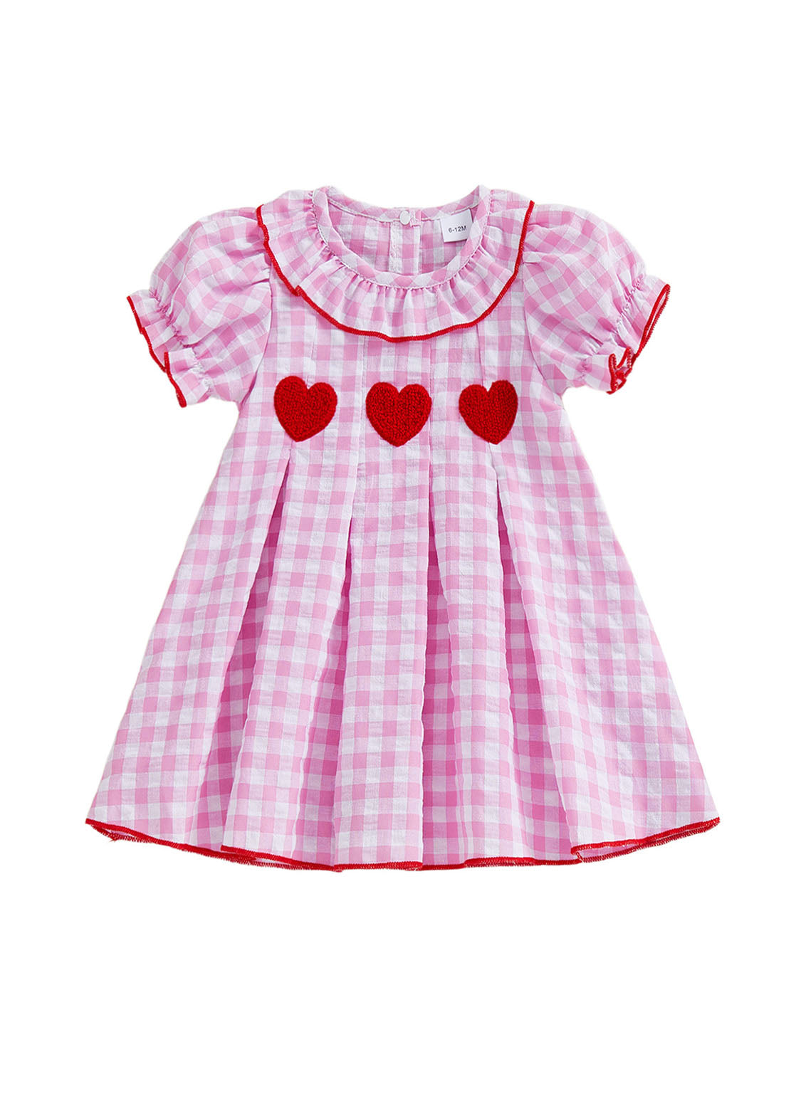 Girls Cute Plaid Dollar Collar Dress