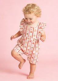 Baby Bear Print Cotton Romper