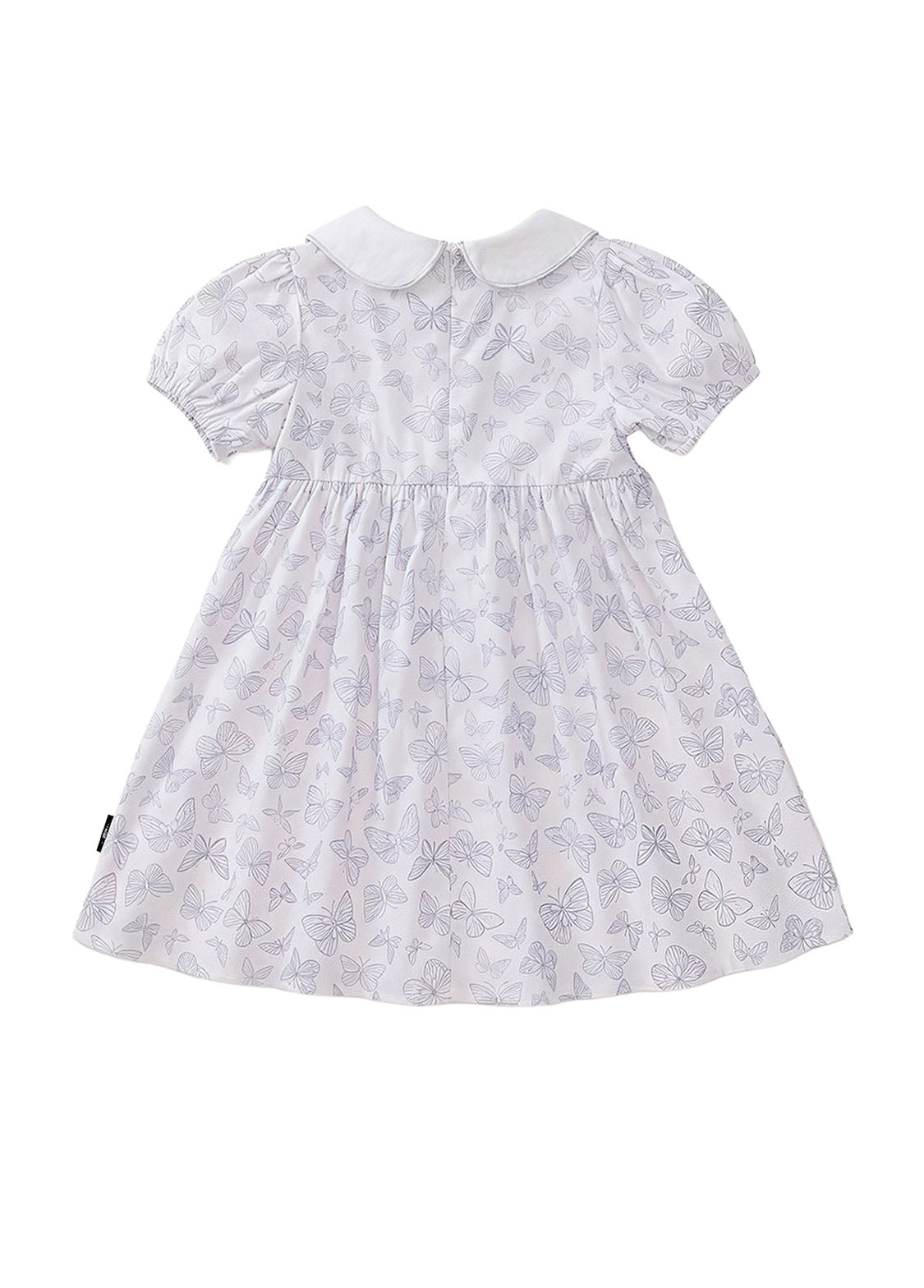 Girl Sweet Butterfly Print Puff Sleeve Dress