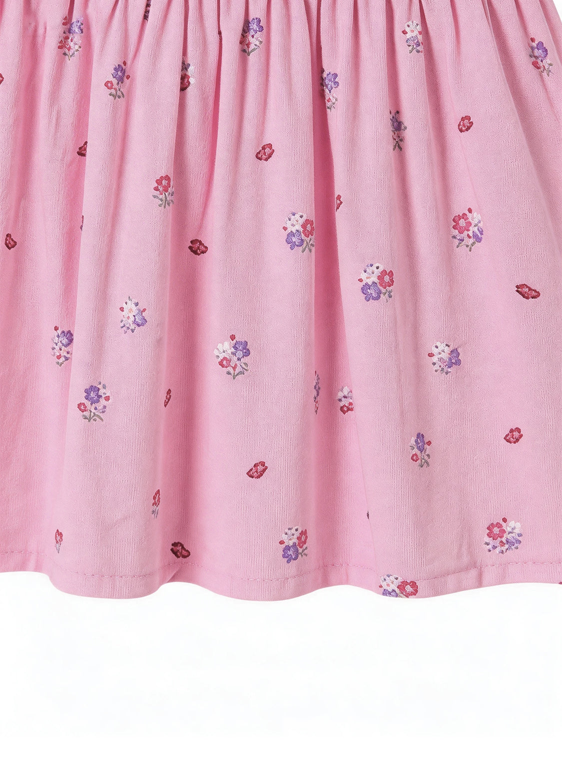 Girls Cotton Bunny Floral Short Sleeve Dress