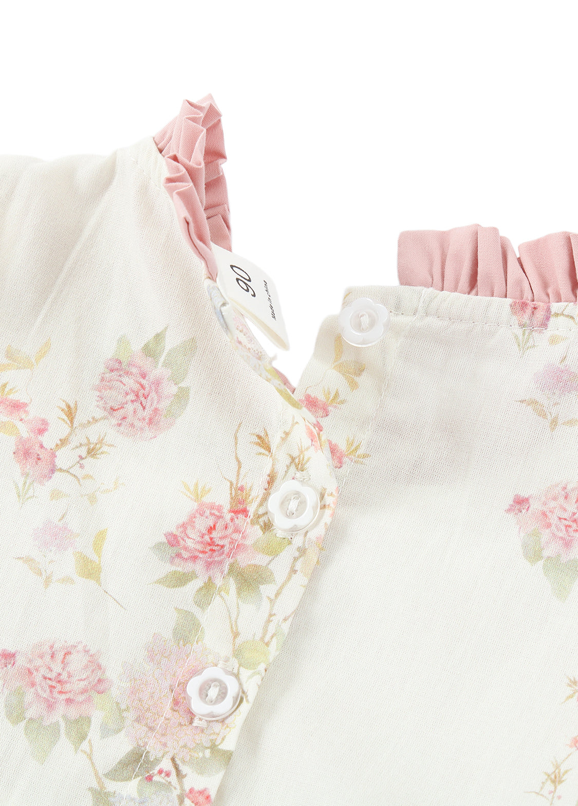 Girls Floral Print Cotton Dress