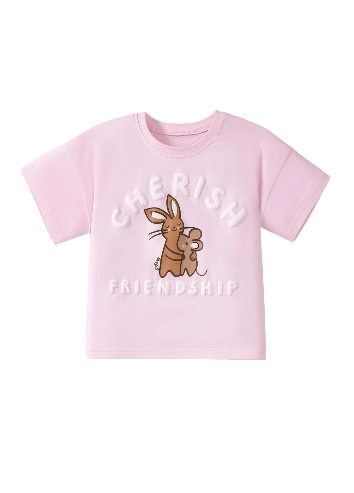 Girls Cotton Rabbit Friendship Two-Piece Set