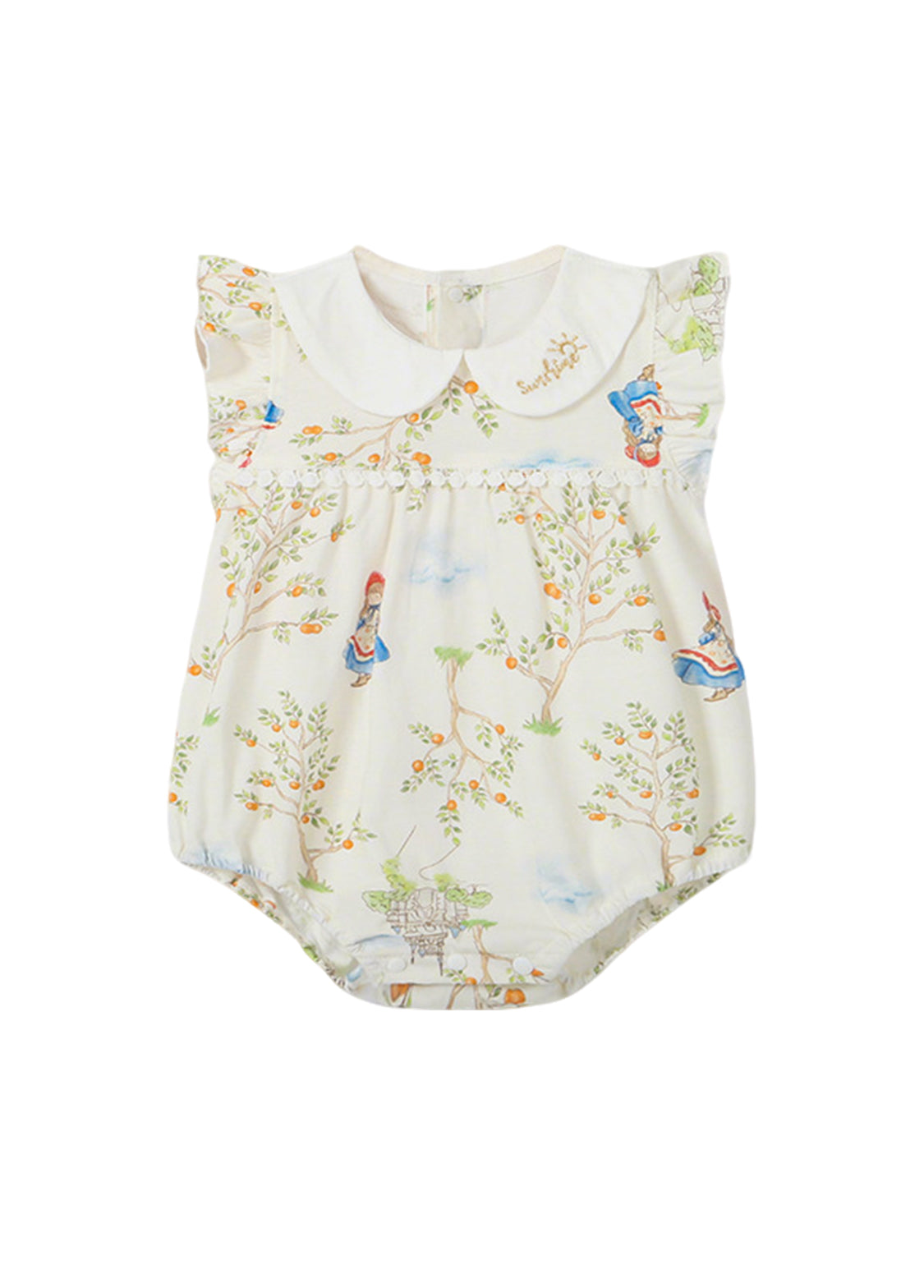Baby Girl Bamboo Blend Flutter Romper