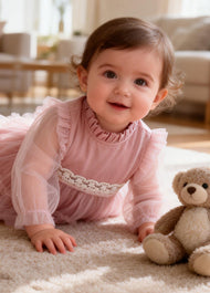 Baby Girl Sweet For Mesh Princess Romper